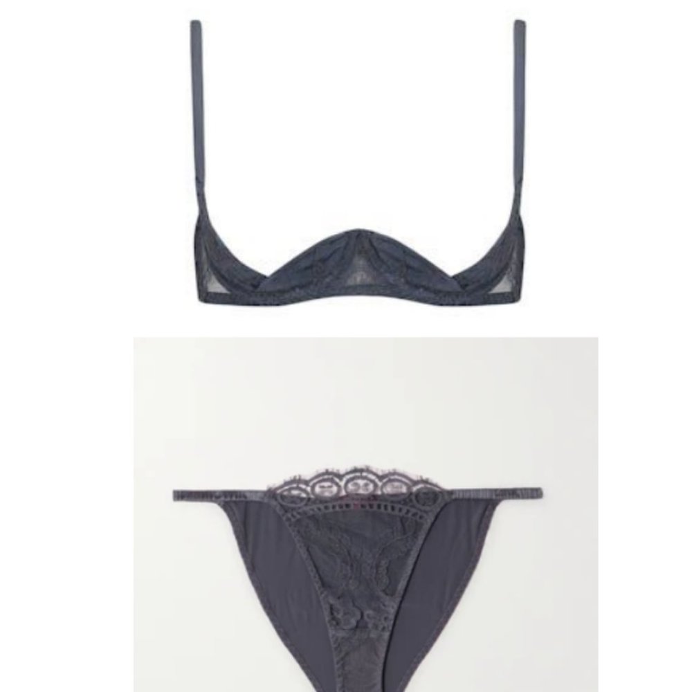 2 Piece Set NWT COCO DE MER Paradiseus Quarter Cup Bra and Bikini SMALL